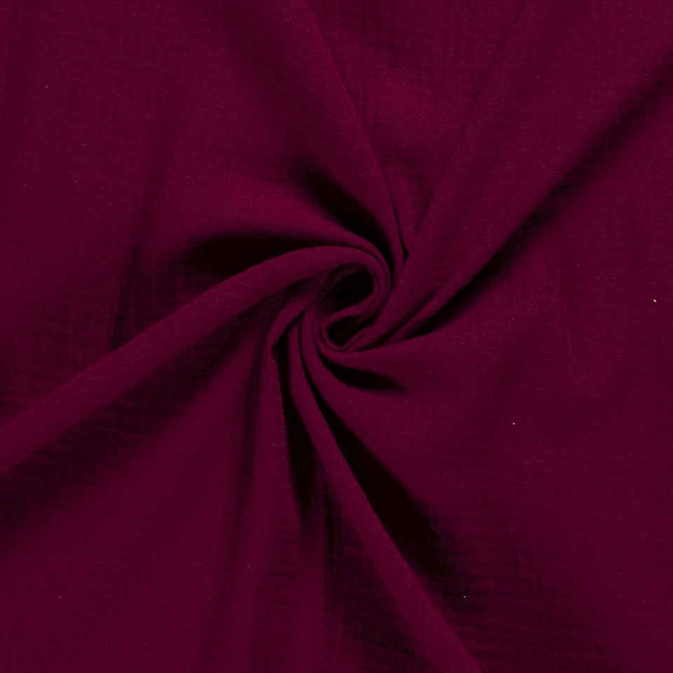 Tissu Double Gaze - Rosewood