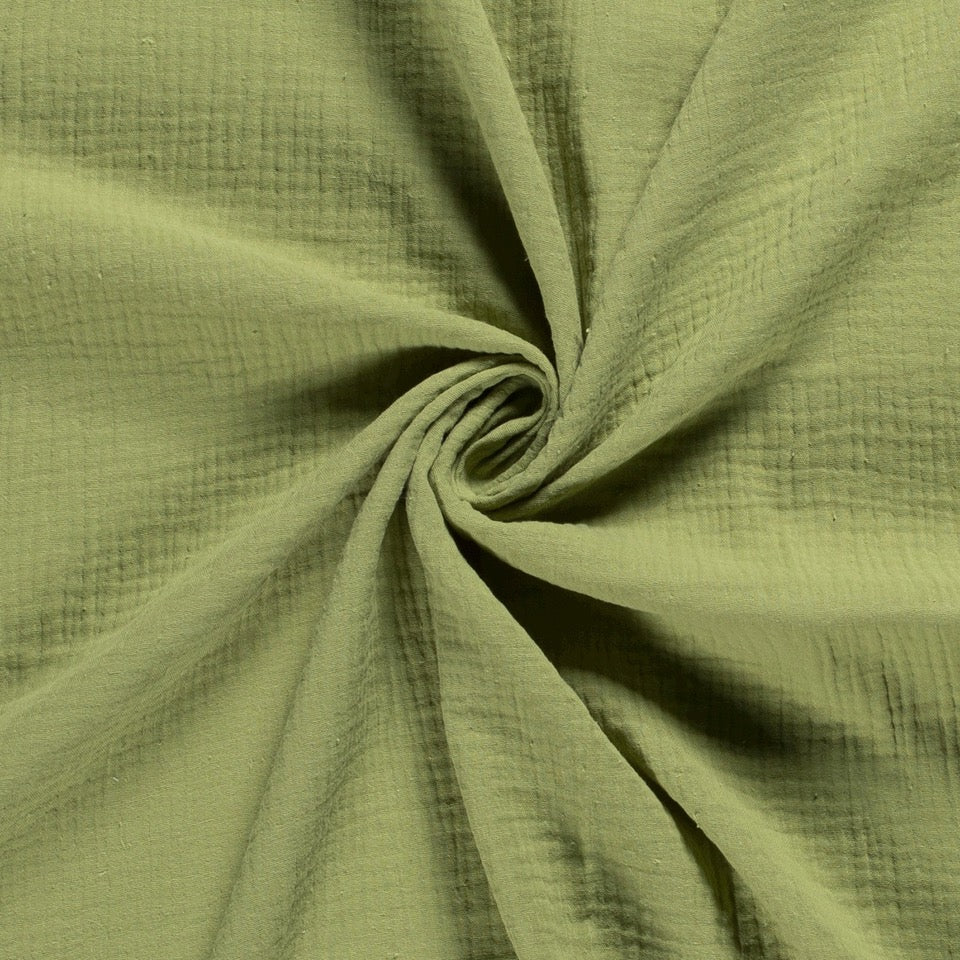 Tissu Double Gaze - Kiwi