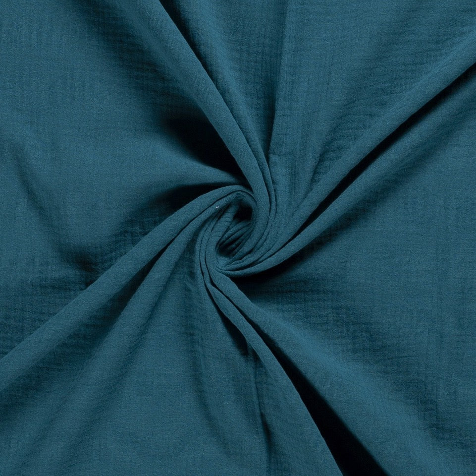 Tissu Double Gaze - Colonial Blue