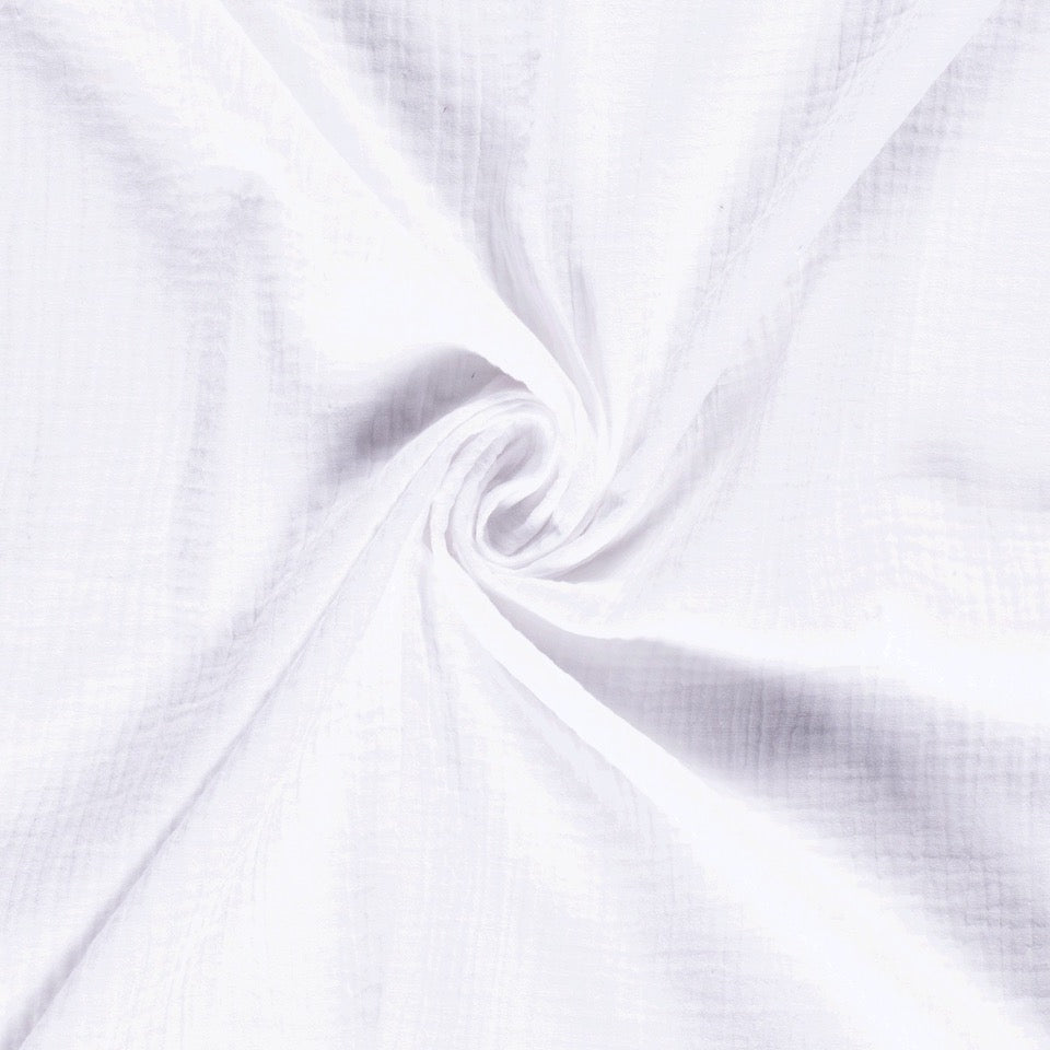 Tissu Double Gaze - White