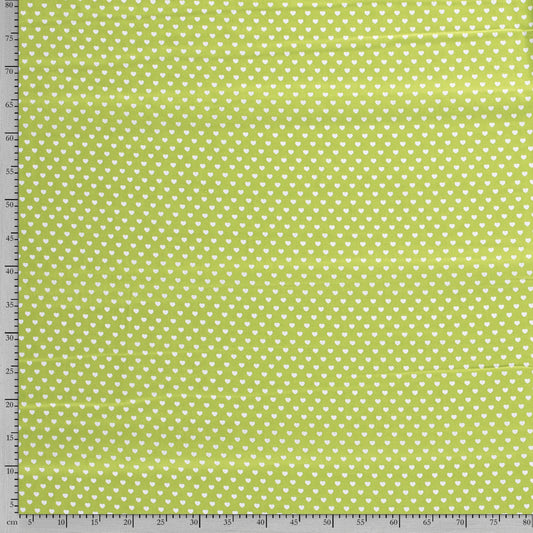 Tissu Popeline Coton Imprimé Cœur - 024