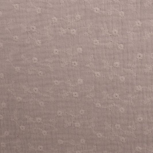 Tissu Double Gaze Brodé - 001