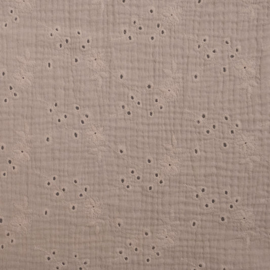 Tissu Double Gaze Brodé - 004