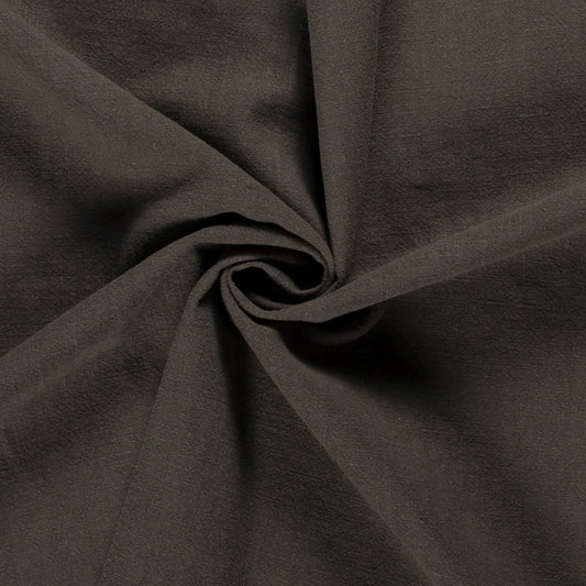 Tissu Lin Lavé - Choco