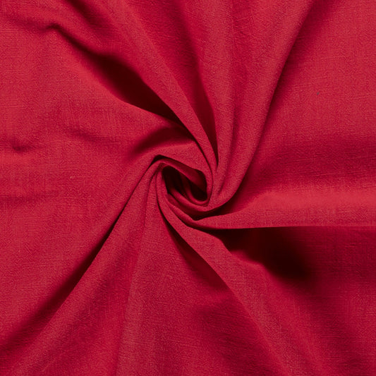 Tissu Lin Lavé - Red