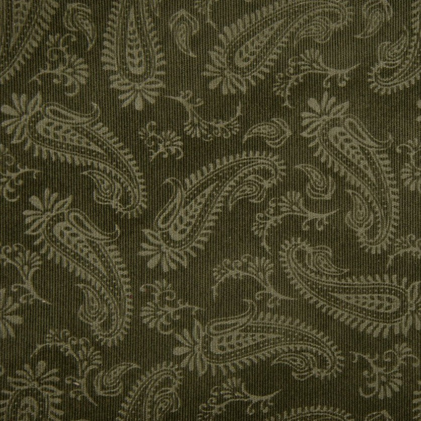 Tissu Velours Côtelé Impression Cachemire - 027