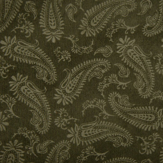 Tissu Velours Côtelé Impression Cachemire - 027