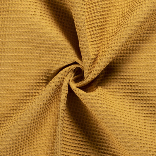 Tissu Nid d'abeille - Curry