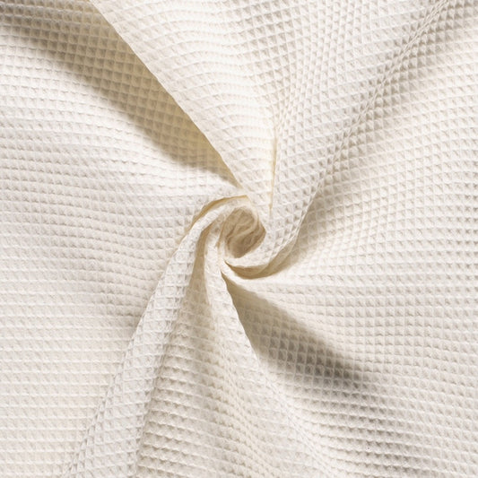 Tissu Nid d'abeille - Ivory