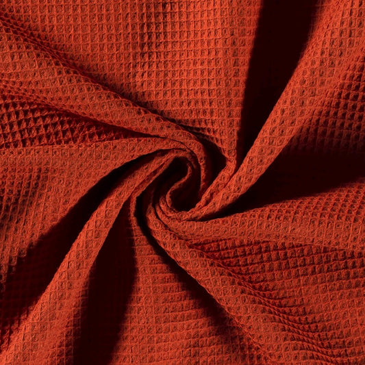Tissu Nid d'abeille - Burnt Orange