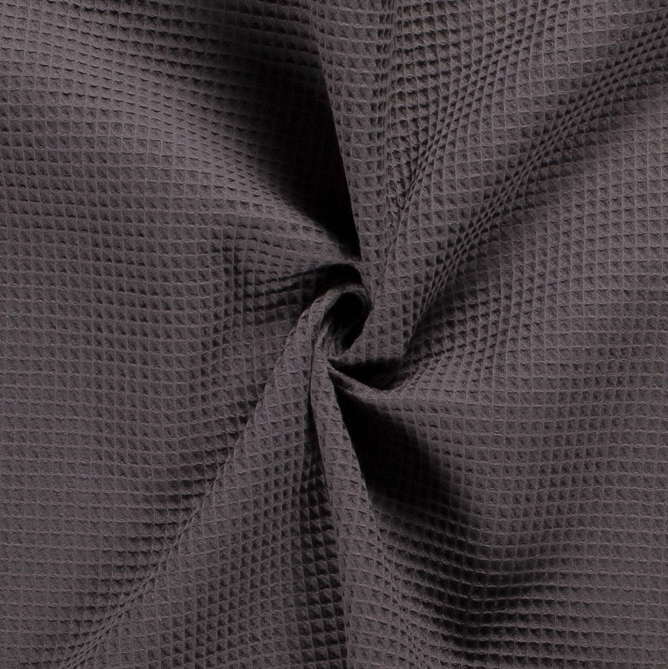 Tissu Nid d'abeille - Dark Gray