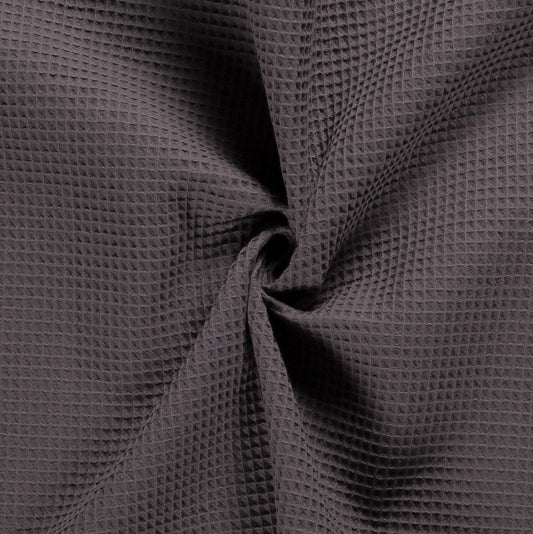 Tissu Nid d'abeille - Dark Gray