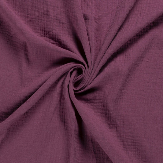 Tissu Double Gaze - Roseo Brown