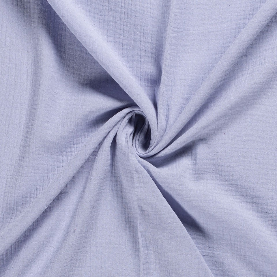 Tissu Double Gaze - Ice blue