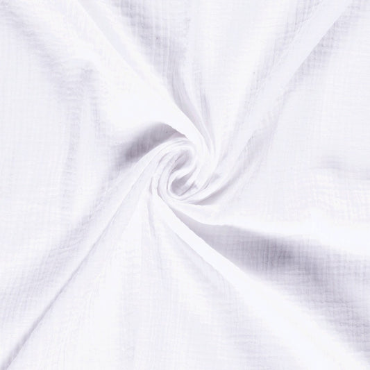 Tissu Double Gaze - White