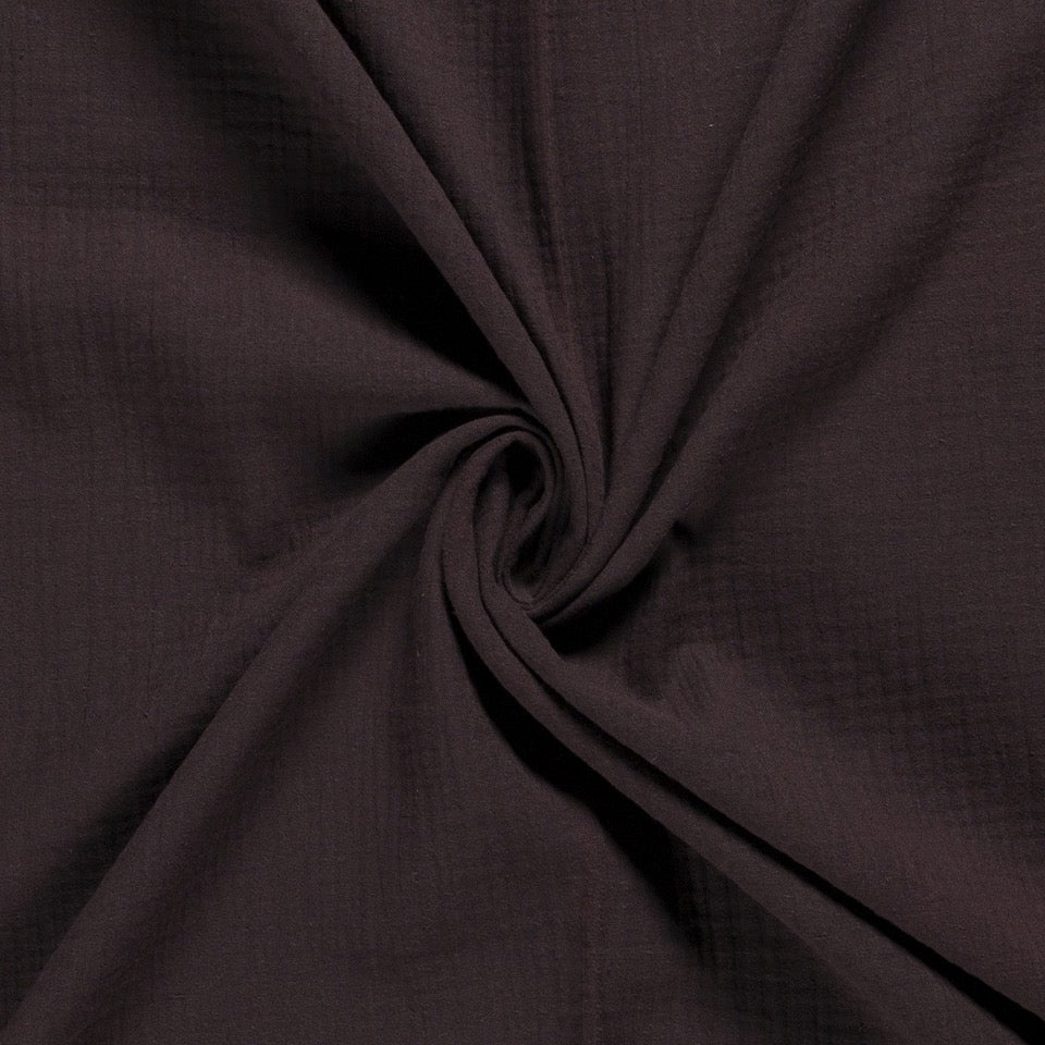 Tissu Double Gaze - Brown