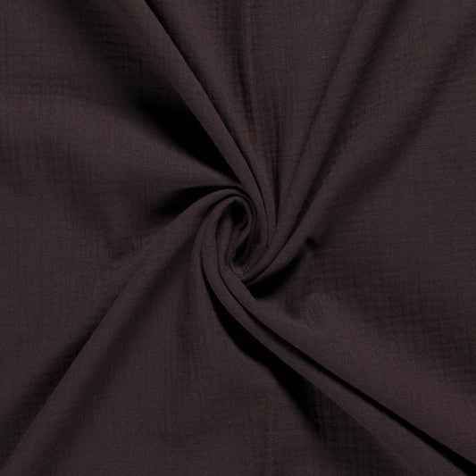 Tissu Double Gaze - Brown