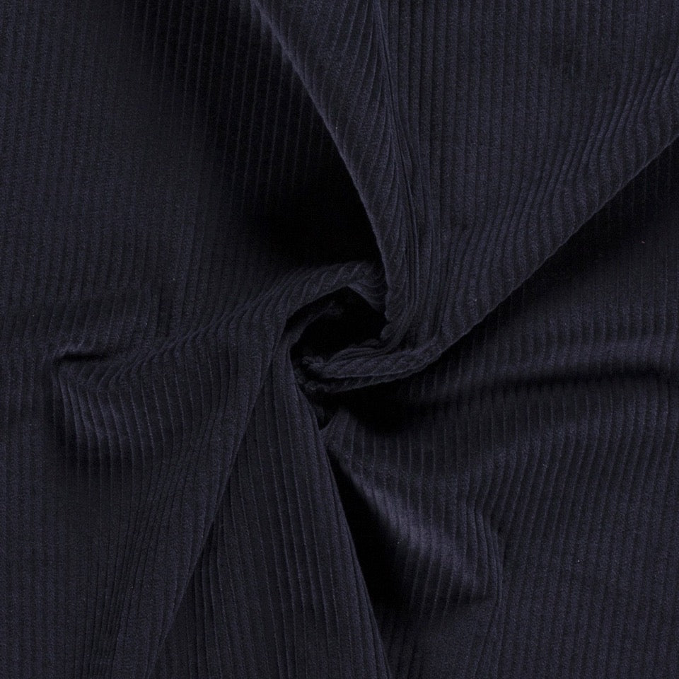 Tissu Velours Côtelé - Navy