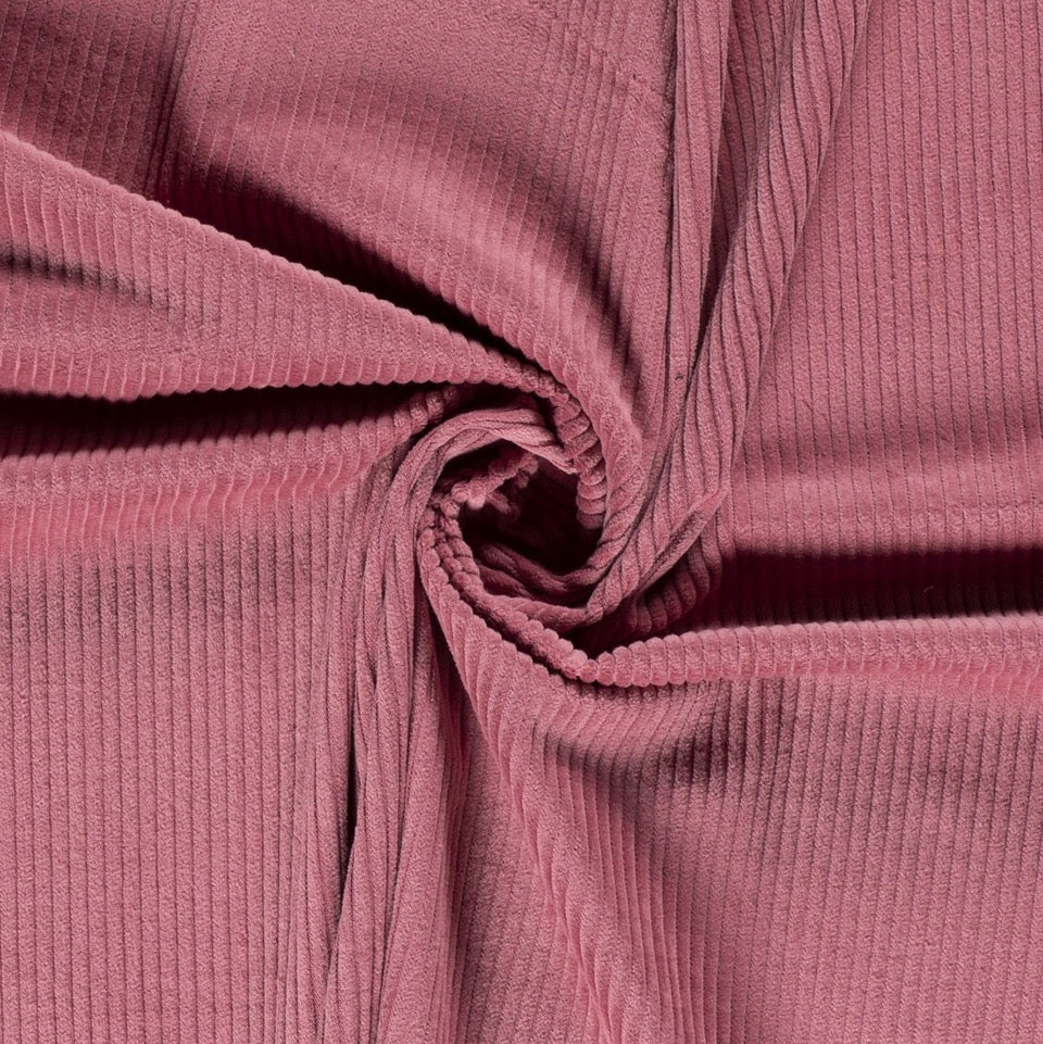 Tissu Velours Côtelé - Rosette