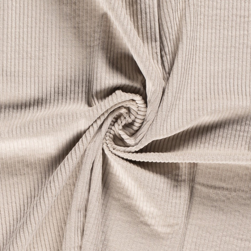Tissu Velours Côtelé - Greige