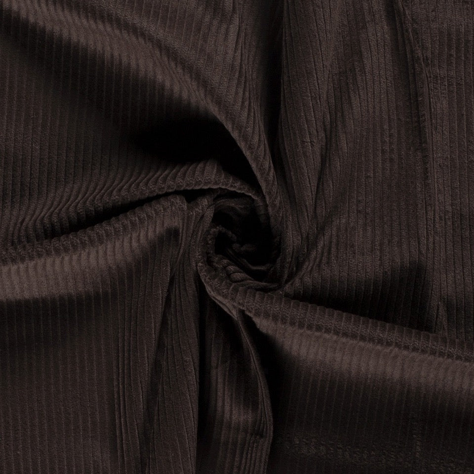Tissu Velours Côtelé - Dark Brown