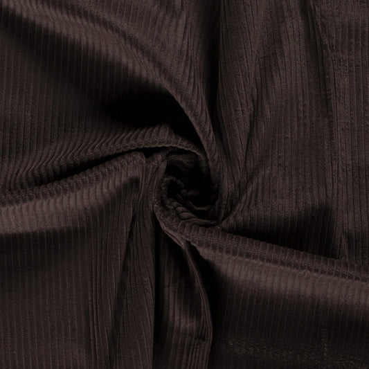 Tissu Velours Côtelé - Dark Brown