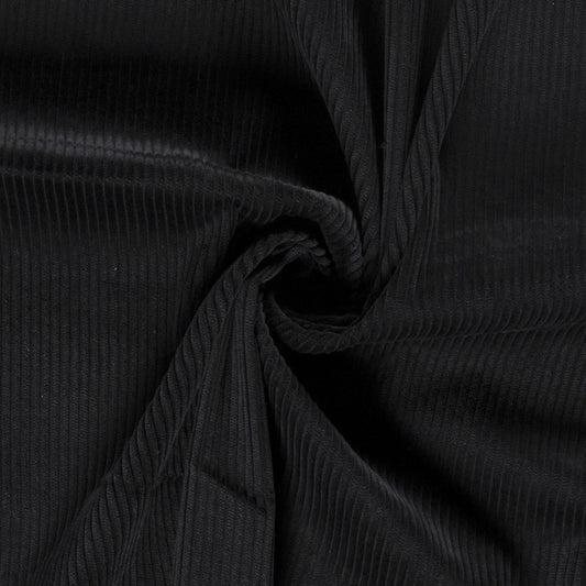 Tissu Velours Côtelé - Black