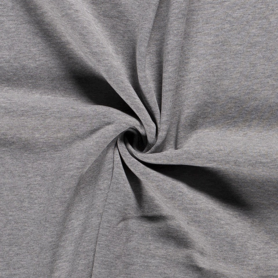 Tissu Molleton Sweat - Heather Grey