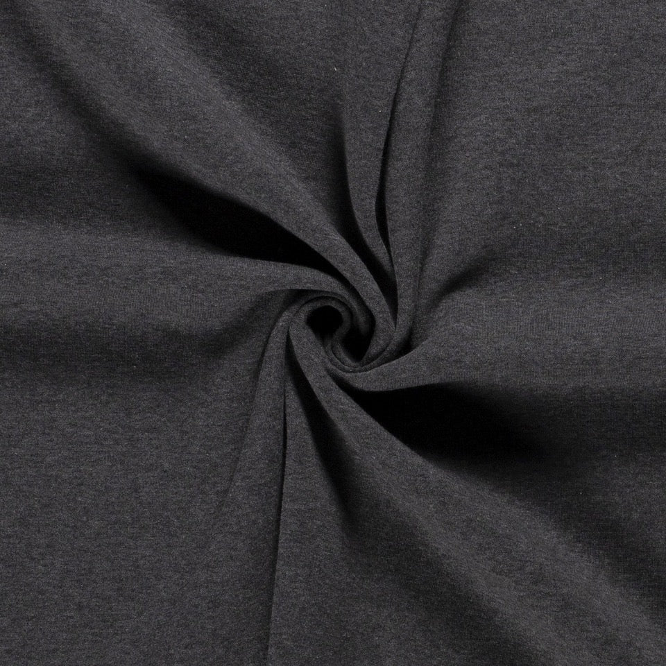 Tissu Molleton Sweat - Heather Anthracite