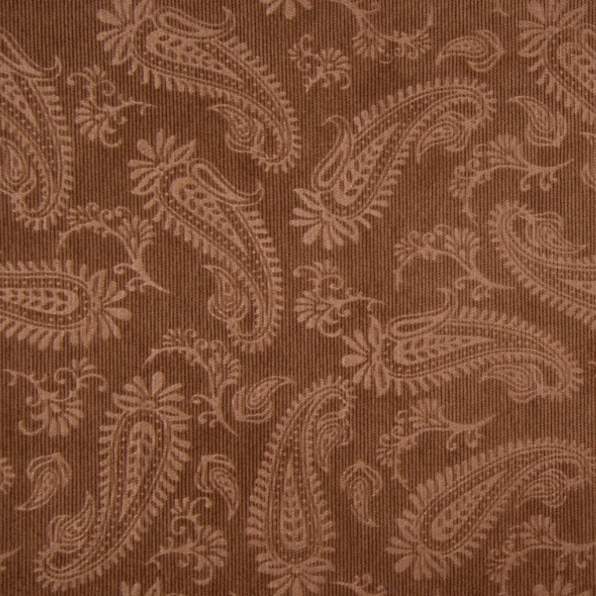 Tissu Velours Côtelé Impression Cachemire - 057