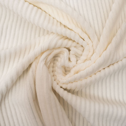 Tissu Velours Eponge Rayure - 020