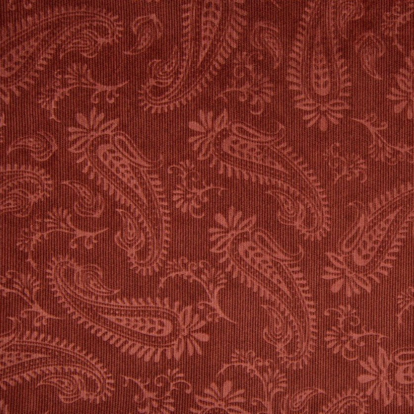 Tissu Velours Côtelé Impression Cachemire - 136