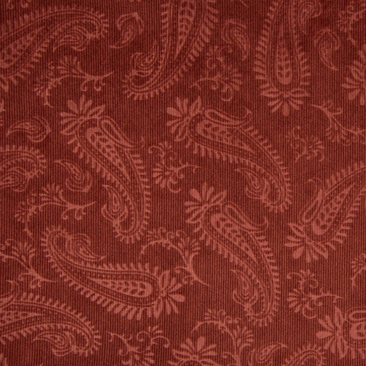 Tissu Velours Côtelé Impression Cachemire - 136