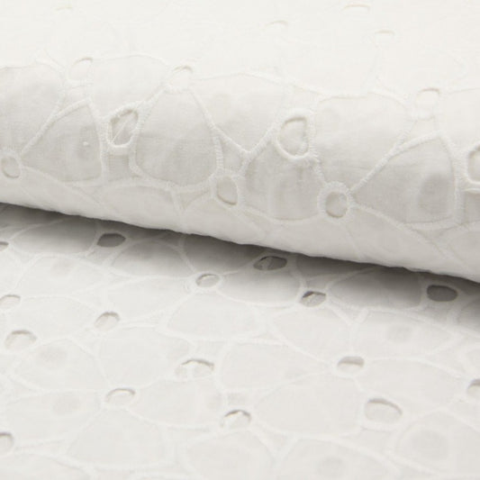 Tissu Borderie Anglaise - Blanc 150