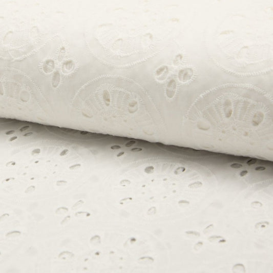 Tissu Borderie Anglaise - Ivory 251