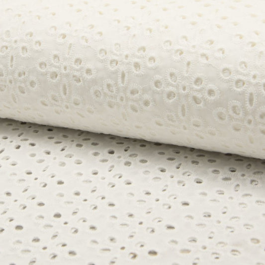 Tissu Borderie Anglaise - Ivory 351