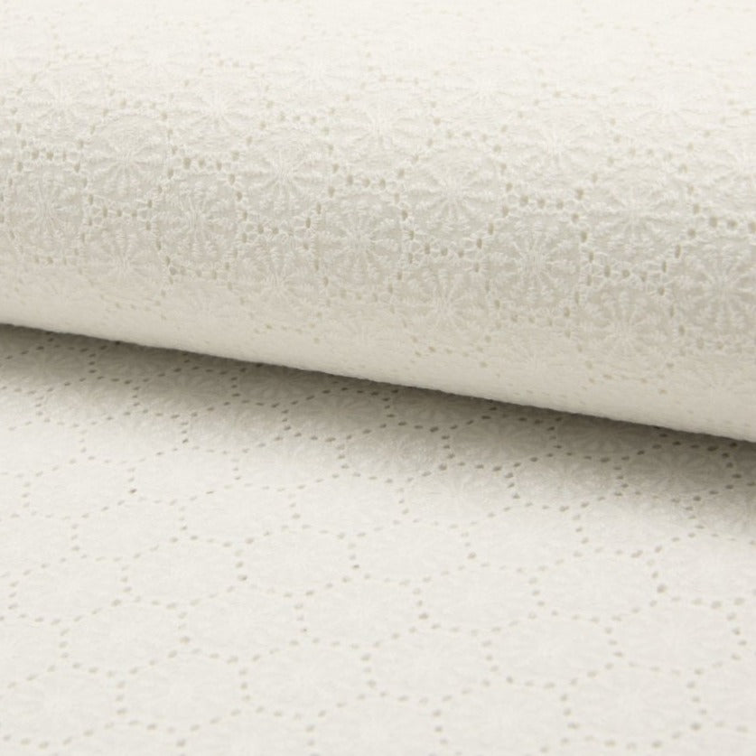Tissu Borderie Anglaise - Ivory 451