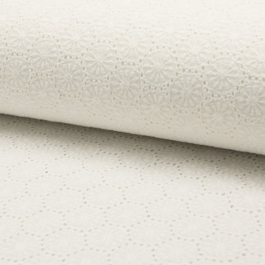 Tissu Borderie Anglaise - Ivory 451