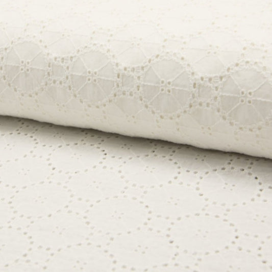 Tissu Borderie Anglaise - Ivory 551