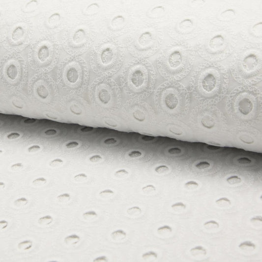 Tissu Borderie Anglaise - Blanc 650