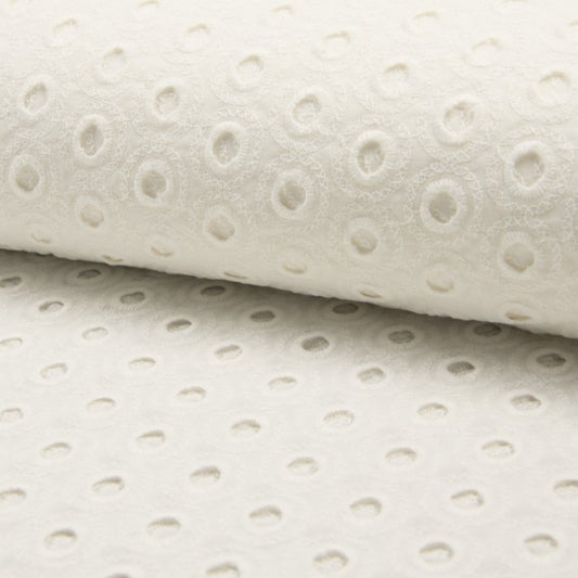 Tissu Borderie Anglaise - Ivory 651
