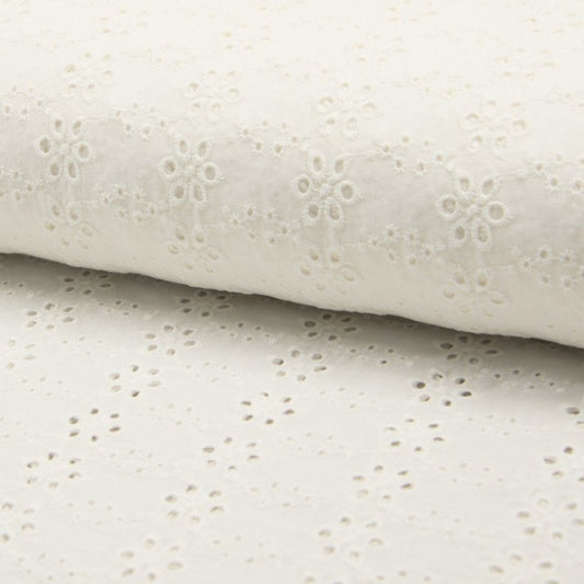 Tissu Borderie Anglaise - Ivory 751
