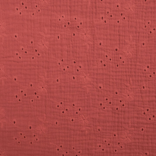 Tissu Double Gaze Brodé - 828