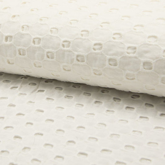 Tissu Borderie Anglaise - Ivory 851