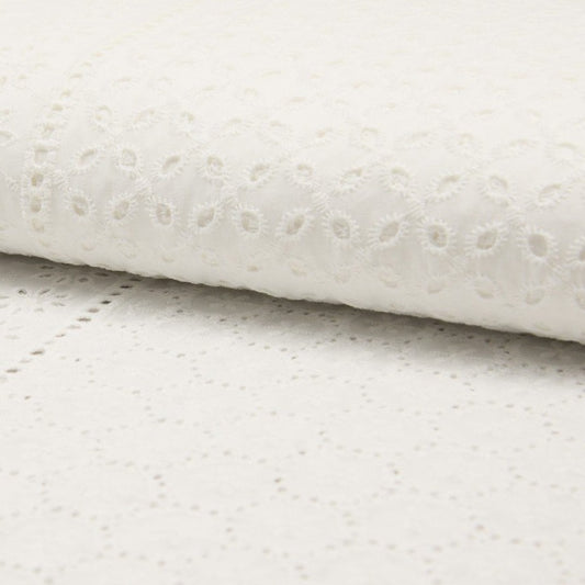 Tissu Borderie Anglaise - Ivory 951