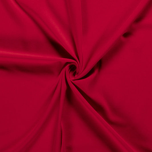 Tissu Crêpe Polyester Viscose Elasthanne - Red