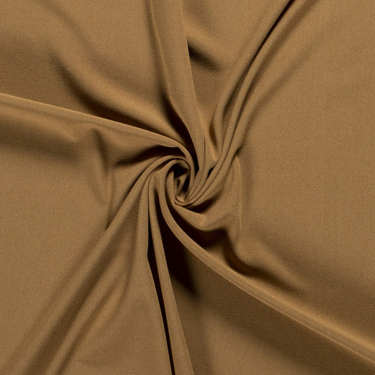 Tissu Crêpe Polyester Viscose Elasthanne - Tan