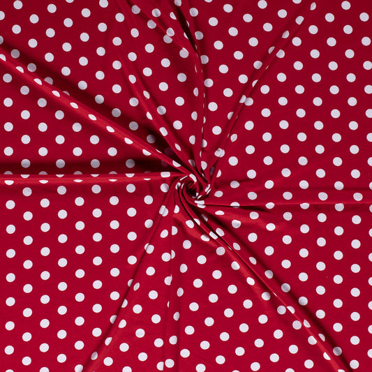 Tissu Jersey Viscose Elasthane Imrpime Gros Pois - 015