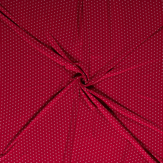 Tissu Jersey Viscose Eslasthane Imprime Pois - 015