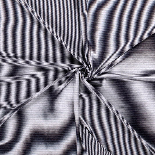 Tissu Jersey Viscose Eslasthane Imprime Rayure - 008